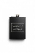 Černá placatka 200 ml s vlastním textem nebo obrázkem